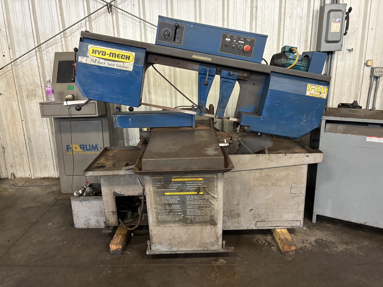 Hyd-Mech S-20 Series 2 Horizontal Band Saw and Ingersoll compressor