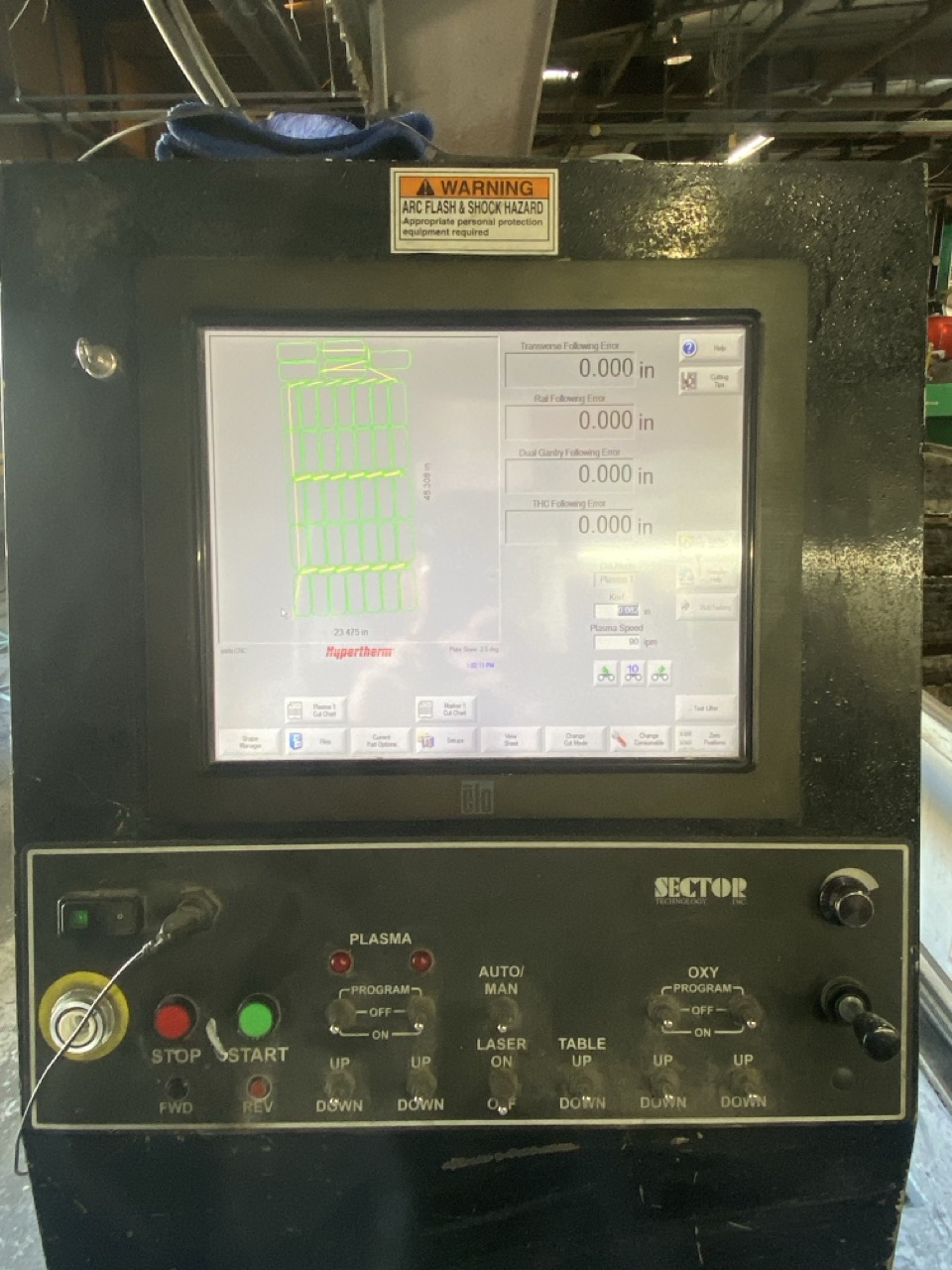 8'x22' Hornet ProStar Plasma Table CNC Hypertherm HPR260XD, 2013 - Water Table - Image 8
