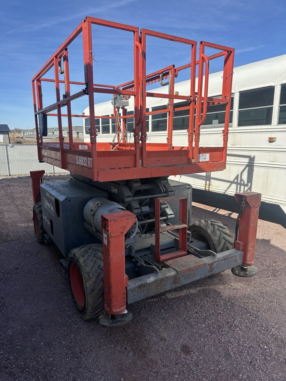 2017 Skyjack SJ6832RT Rough Terrain Scissor Lift – 32’ Platform Height, 68” Wide, Outriggers, Kubota Dual Fuel Engine - Image 3