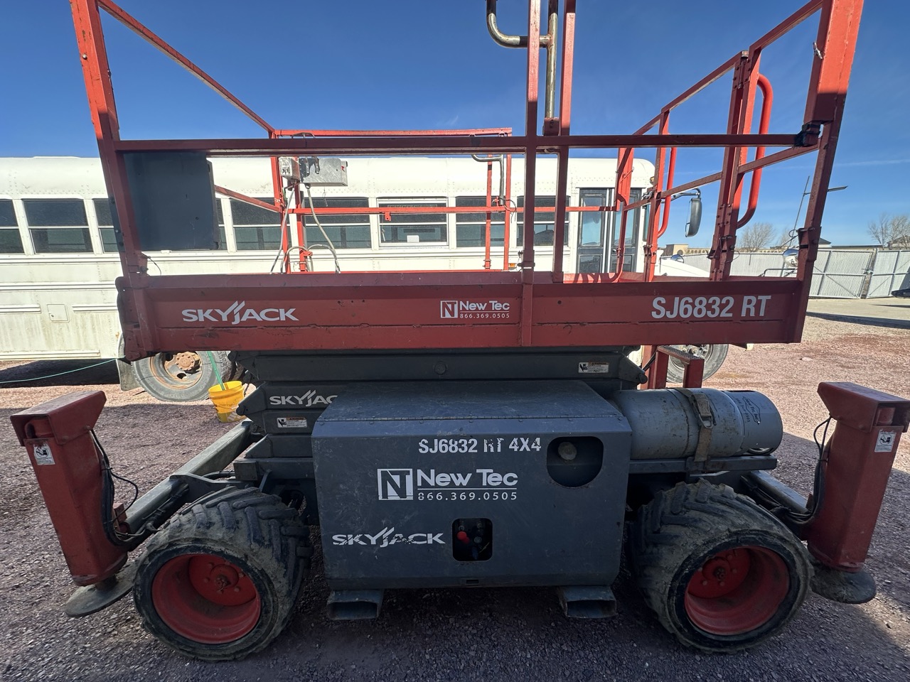 2017 Skyjack SJ6832RT Rough Terrain Scissor Lift – 32’ Platform Height, 68” Wide, Outriggers, Kubota Dual Fuel Engine - Image 6