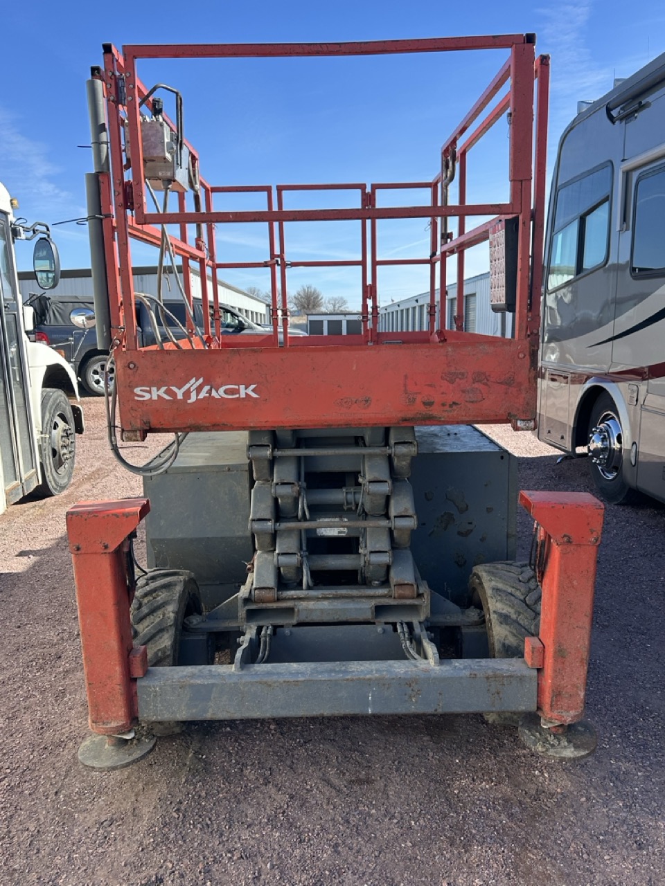 2017 Skyjack SJ6832RT Rough Terrain Scissor Lift – 32’ Platform Height, 68” Wide, Outriggers, Kubota Dual Fuel Engine - Image 7