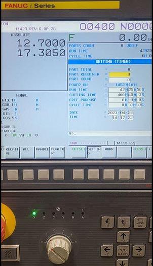 Hyundai Wia HD 2200 CNC Lathe, 2018 - 8" Chuck, Rigid Tapping, Chip Conveyor - Image 8