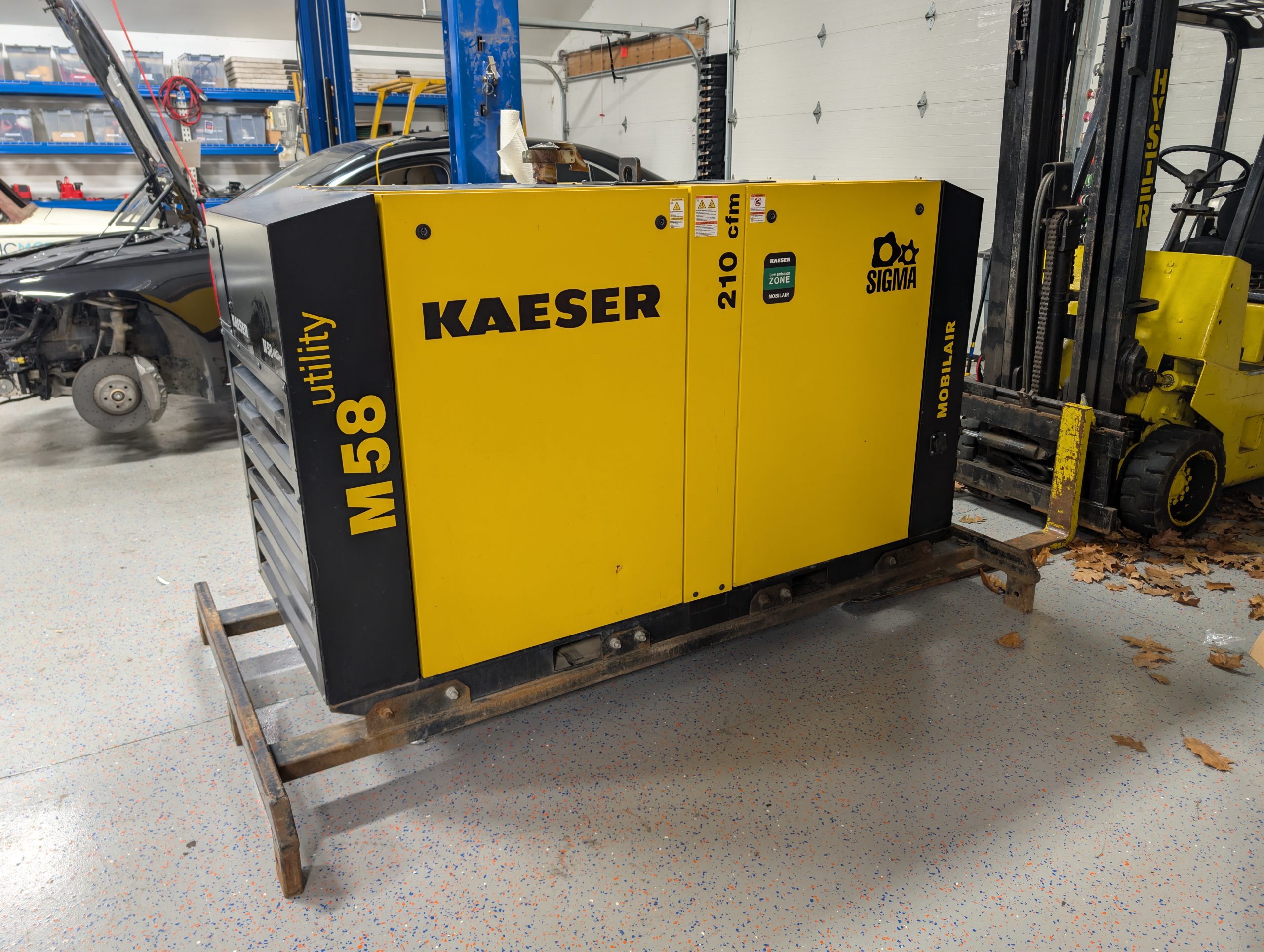 Kaeser M58 Mobile Screw Air Compressor, 2021 - 210 CFM Diesel, 50 HP