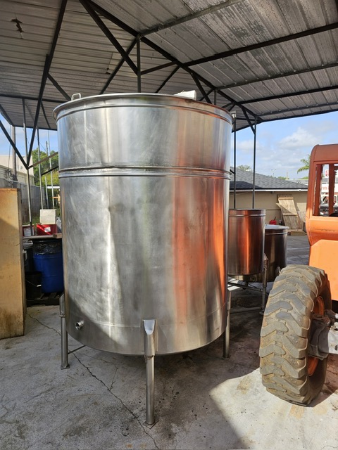 Tanks USA SS304 1000 Gallon Single Shell Stainless Steel Blend Tank, 2024 - Sanitary Mixing Tank - Single Wall Process Tank