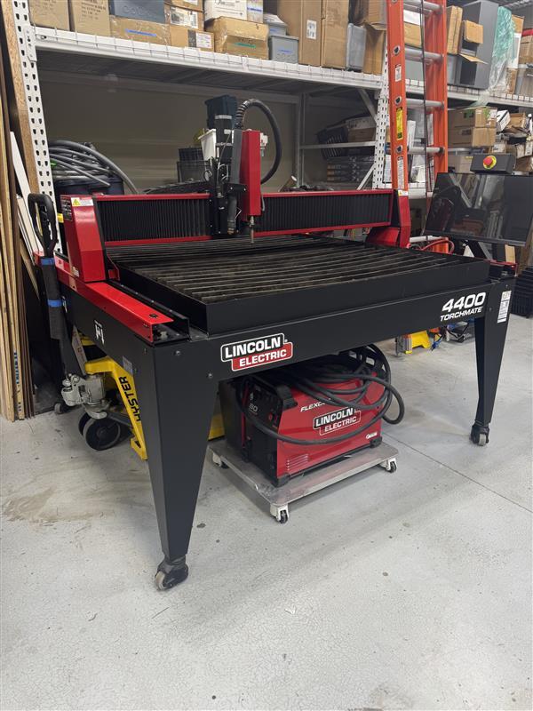 4' x 4' Lincoln Torchmate 4400 CNC Plasma Cutting Table, 2019 – Flexcut 80, 80 Amps, Water Table