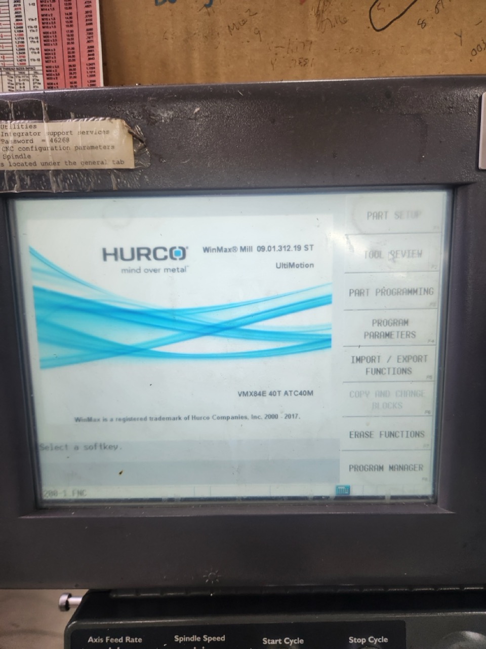 Hurco VMX-84/40T VMC, 2008 - TSC, DXF, Probing - Image 5