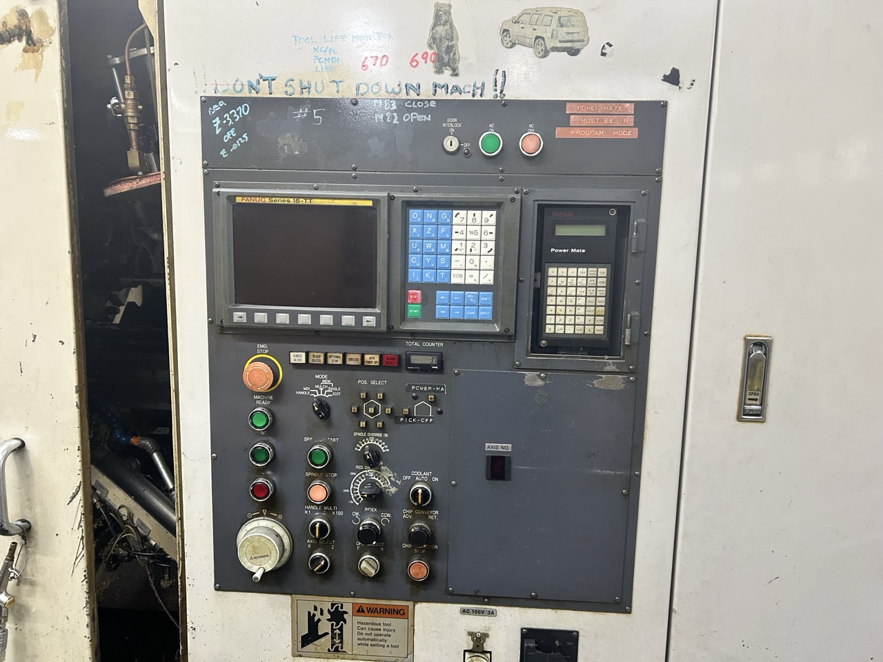 Mitsubishi M-T35E CNC Multi-Spindle Automatic Lathe, 1995 - Chip Conveyor, Bar Feeder - Image 2