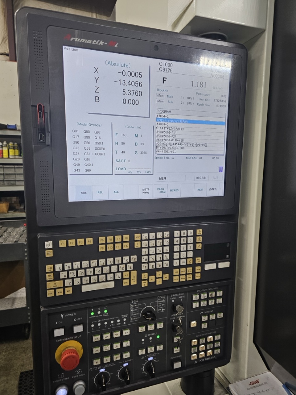 Kitamura Mycenter- HX300iG HMC, 2019 - TSC, Probe - Image 9