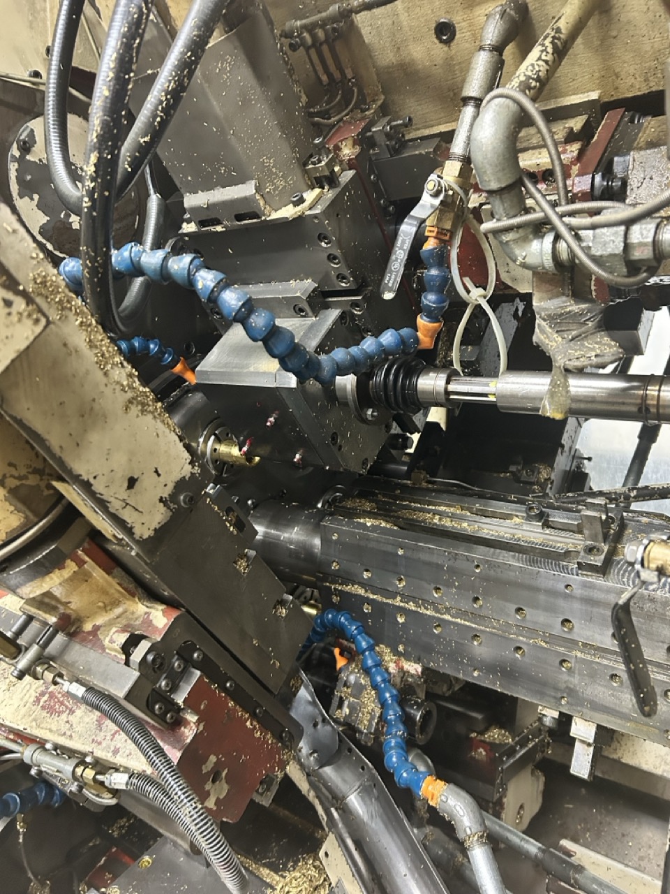 Mitsubishi M-T35E CNC Multi-Spindle Automatic Lathe, 1995 - Chip Conveyor, Bar Feeder - Image 6