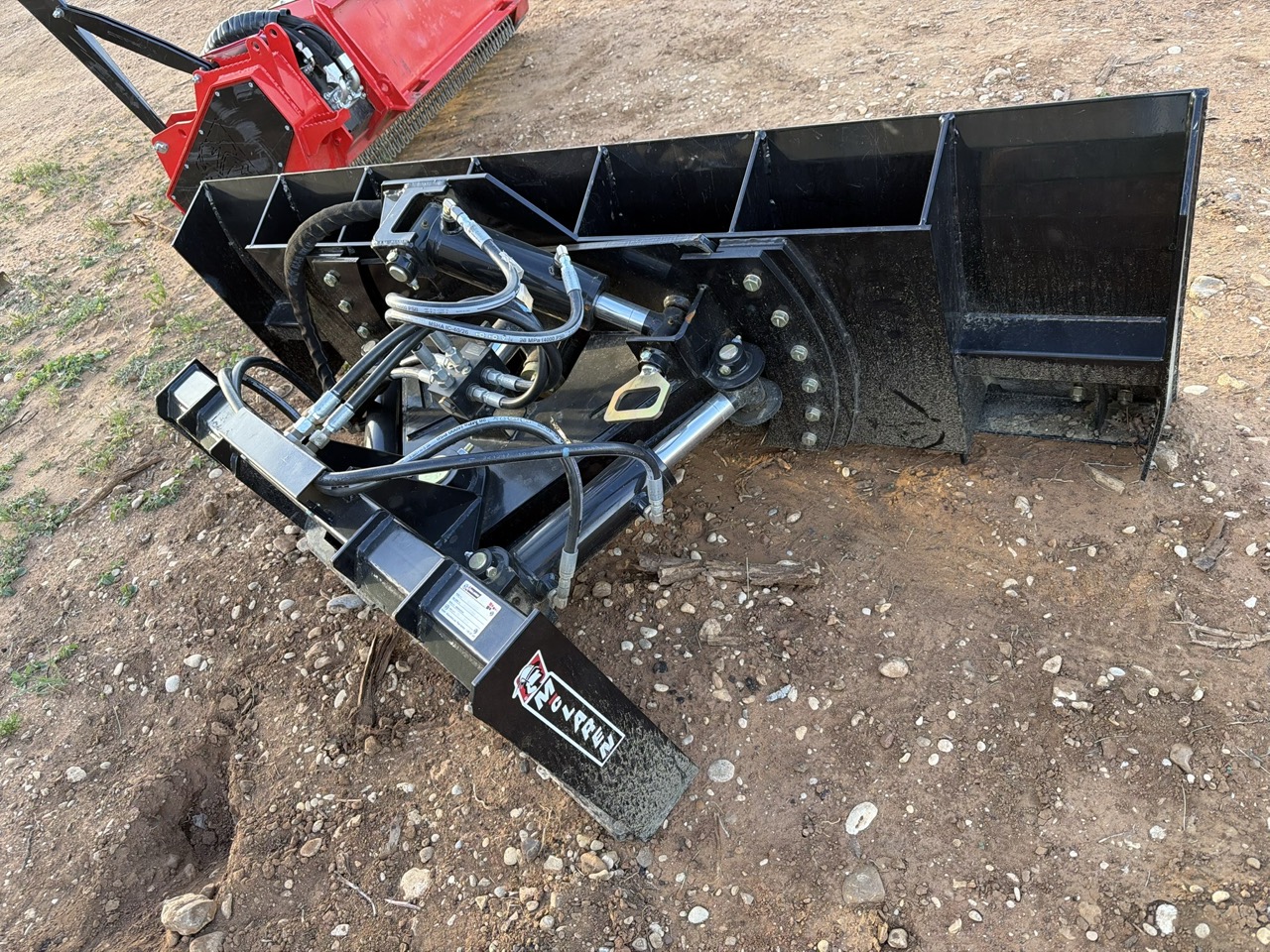 McLaren 84" 6-Way Skid Steer Dozer Blade w/ Power Tilt, 2025 - Universal Quick Attach, Heavy-Duty Cutting Edge - Image 2