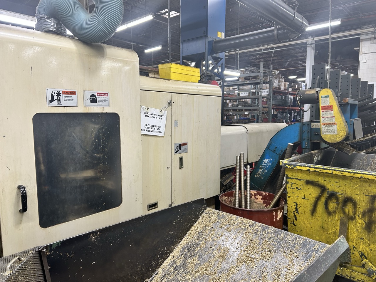 Mitsubishi M-T35E CNC Multi-Spindle Automatic Lathe, 1995 - Chip Conveyor, Bar Feeder - Image 9
