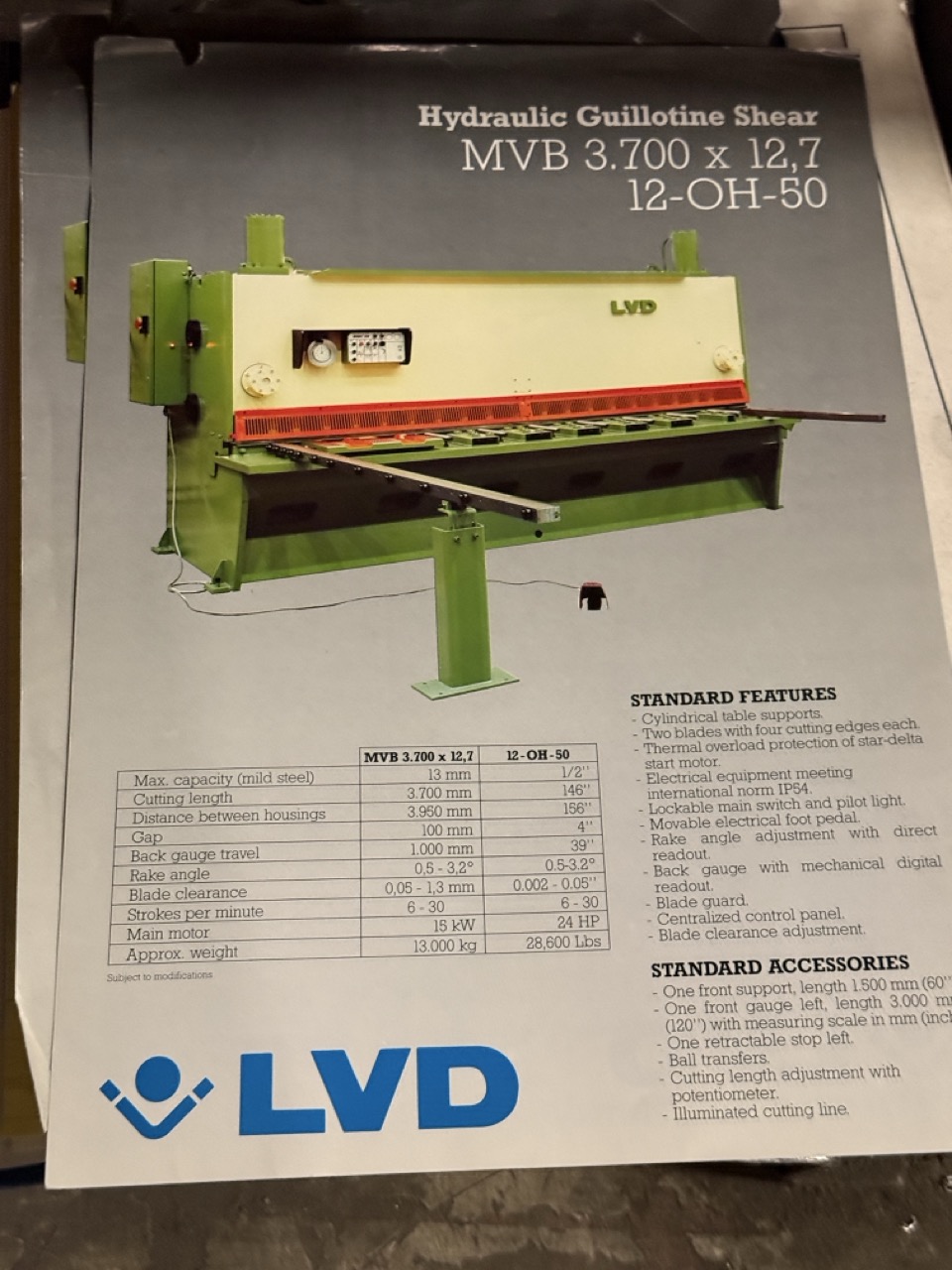 12’ X 1/2” LVD 12-OH-50, Hydraulic Shear - Image 21
