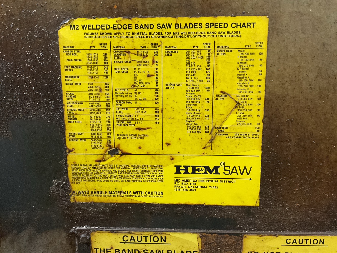 HEM H101A Automatic Horizontal Band Saw 12.75″ X 12.75″ - Image 12