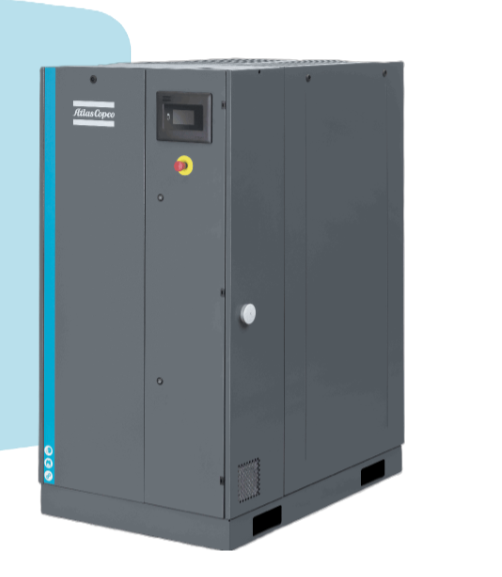50 HP Atlas Copco GA37 Oil-Injected Rotary Screw Compressor, - 460V, 125 PSI, Unused!