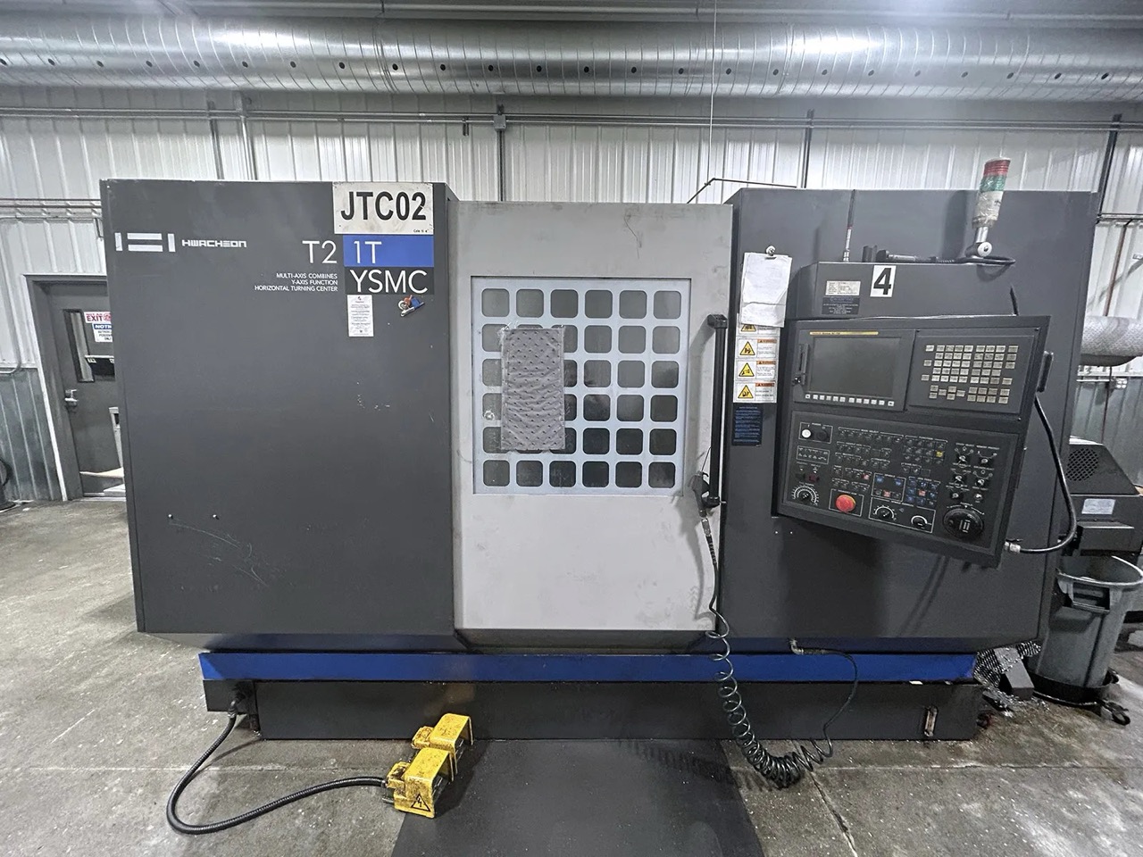 Hwacheon T2-1T YSMC Multi-Axis CNC Lathe, 2012 - Fanuc 0i-TD Control, High Pressure Pump, Chip Conveyor, Sub Spindle