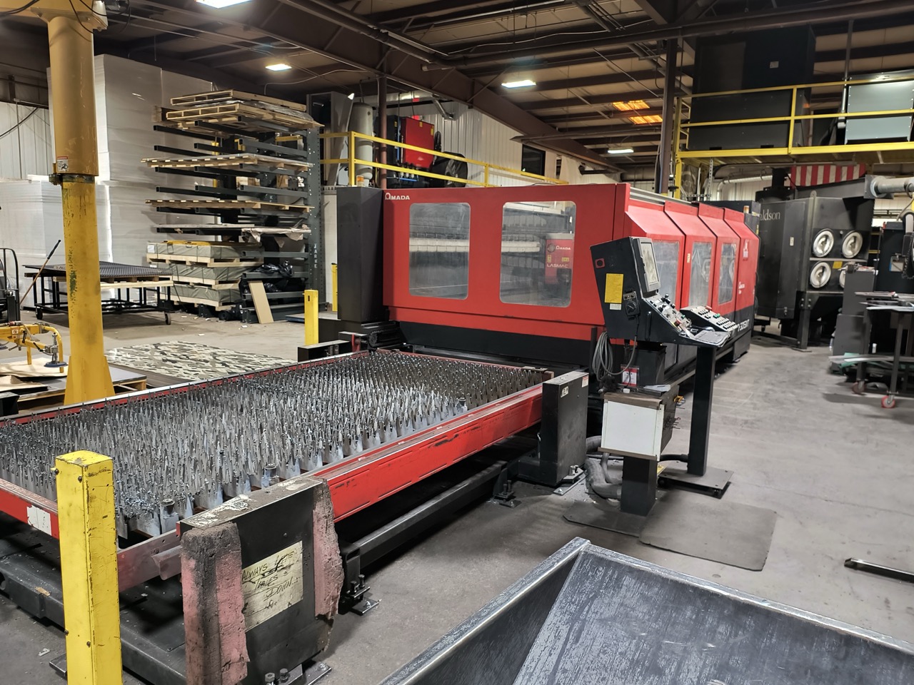 6,000 Watt 5' x 10' Amada FO3015NT CO2 Laser, 2008 - Shuttle Table, Dust Collector - Image 2