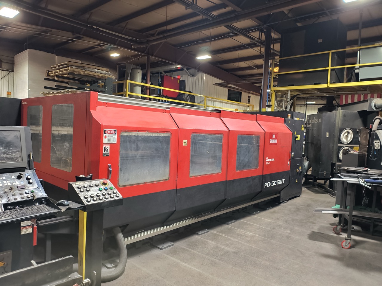 6,000 Watt 5' x 10' Amada FO3015NT CO2 Laser, 2008 - Shuttle Table, Dust Collector - Image 3