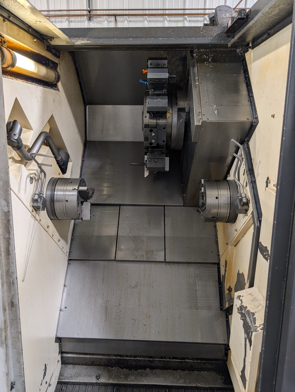 Hwacheon T2-1T YSMC Multi-Axis CNC Lathe, 2012 - Fanuc 0i-TD Control, High Pressure Pump, Chip Conveyor, Sub Spindle - Image 3