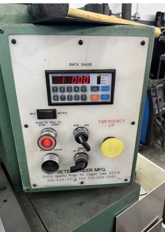 8' X 10Ga Betenbender 8-10GA Shear, 2004 - Powered BG - Image 2
