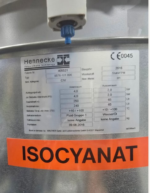 Hennecke HIGHLINE 650 Polyurethane Metering & Mixing System with MT 18-2 Mixhead, 2016 - Image 4